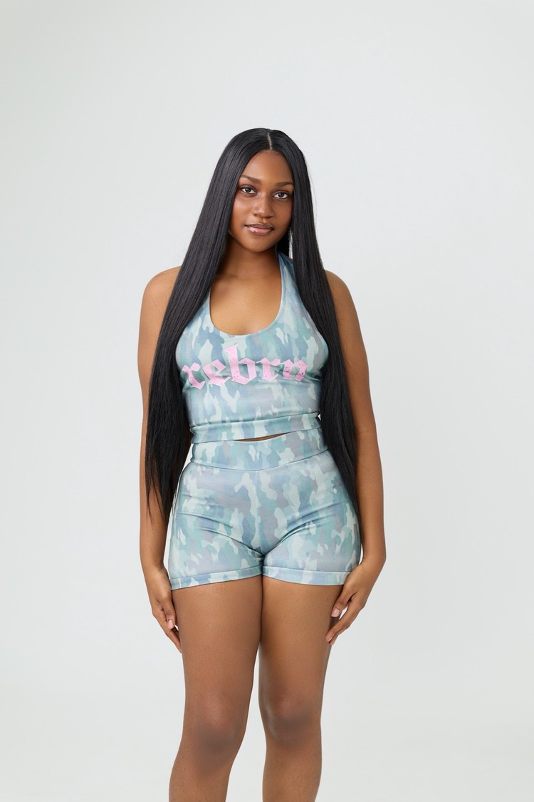 bloom camo two piece
